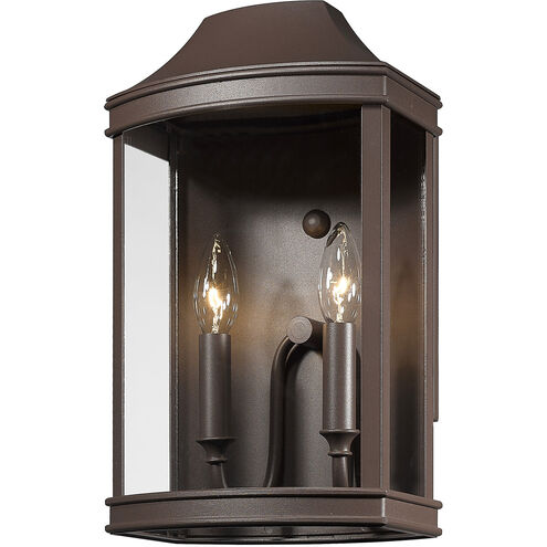 Cohen 2 Light 14 inch Textured Bronze Outdoor Wall Light